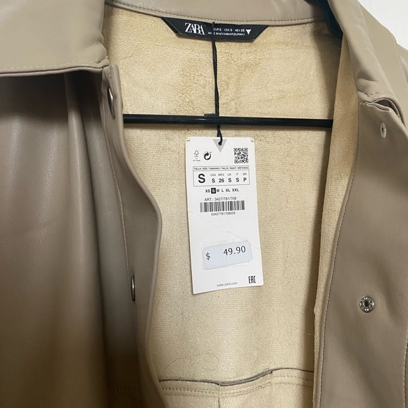 ZARA Leather Overshirt - Picture 3 of 3